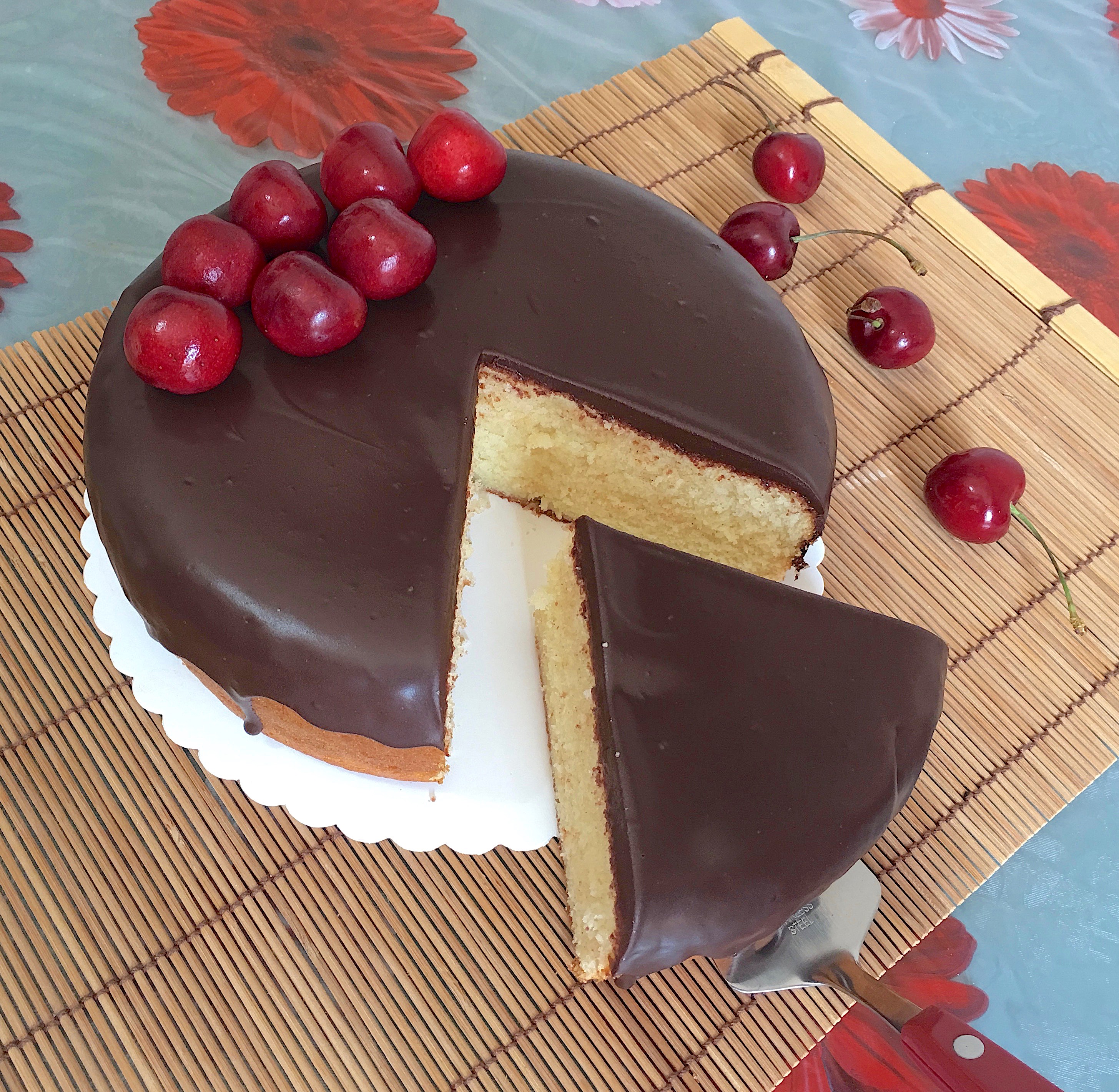 Torta Alla Panna E Glassa Al Cioccolato Una Pigra In Cucina